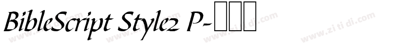 BibleScript Style2 P字体转换